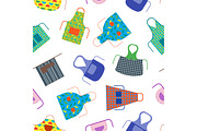 Cooking Aprons Pattern Background