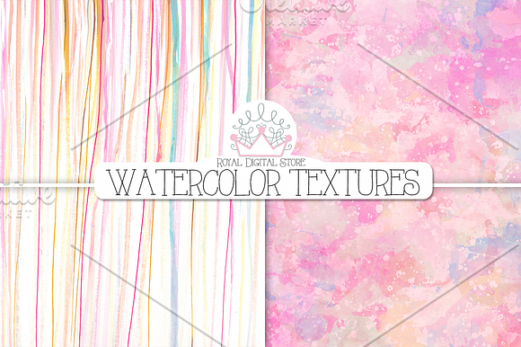 WATERCOLOR TEXTURES digital paper in Textures - product preview 4