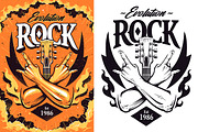 Rock Print Design | Vector Art