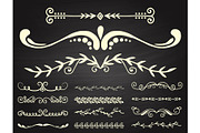 Text separator decoratice divider book typography ornament design elements vector vintage dividing shapes illustration