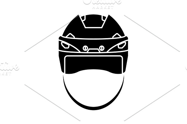Hockey helmet icon 