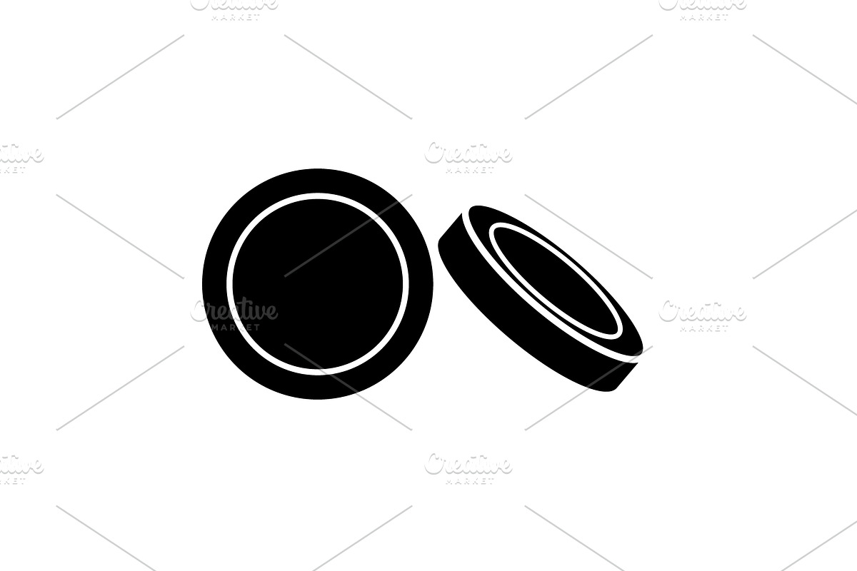 Hockey puck icon  in Graphics - product preview 8
