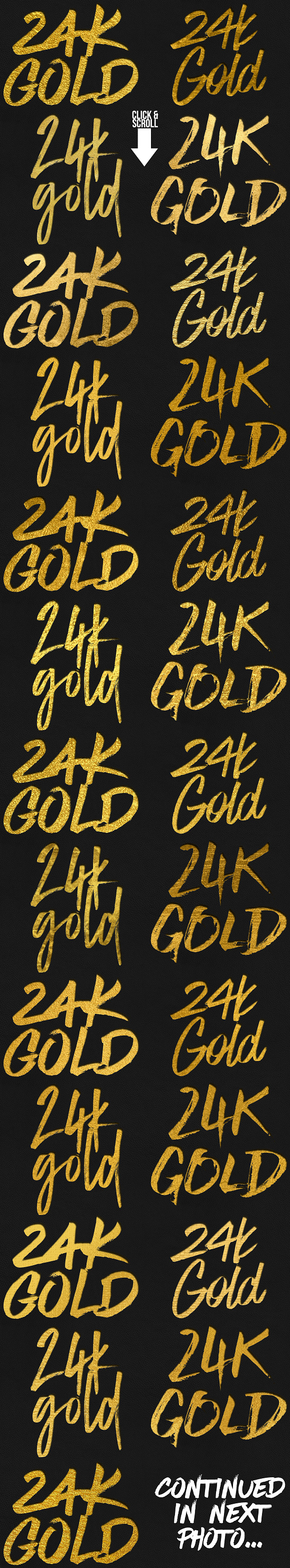 Gold Foil Layer Styles Photoshop in Add-Ons - product preview 9