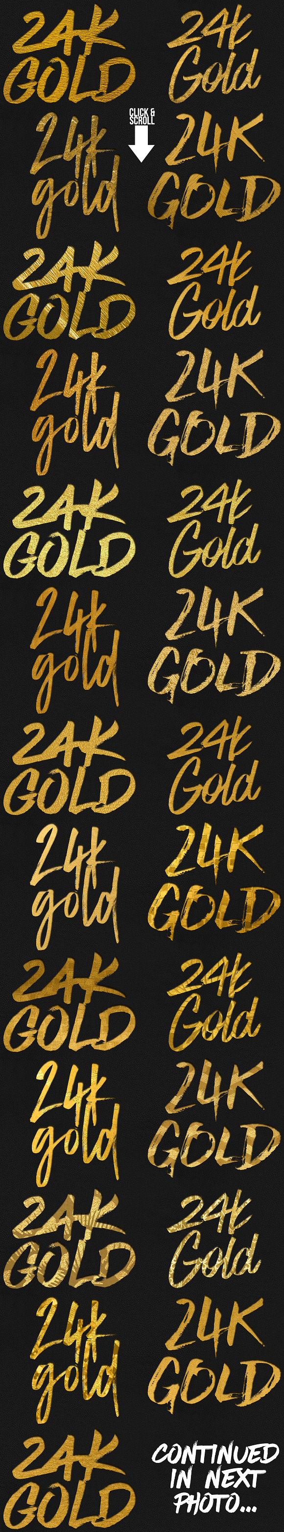 Gold Foil Layer Styles Photoshop in Add-Ons - product preview 10