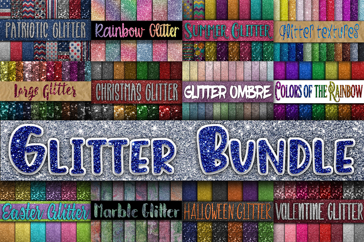 Glitter Digital Textures Bundle in Textures - product preview 8