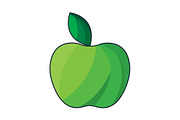 vector illustration. Green Apple 