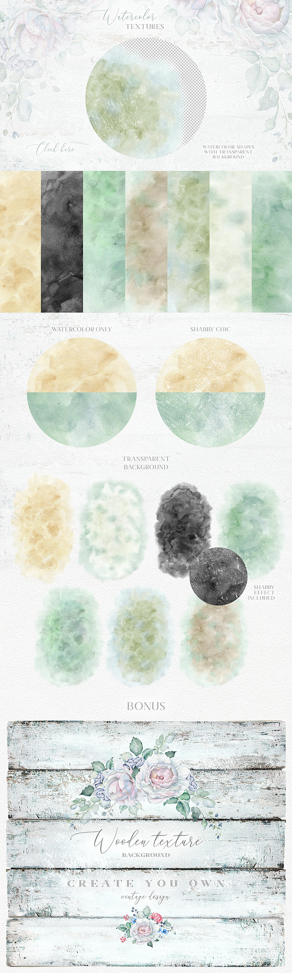 Delicate Watercolor Florals in Illustrations - product preview 18