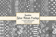 Silver Foil Pattern PNG Overlays