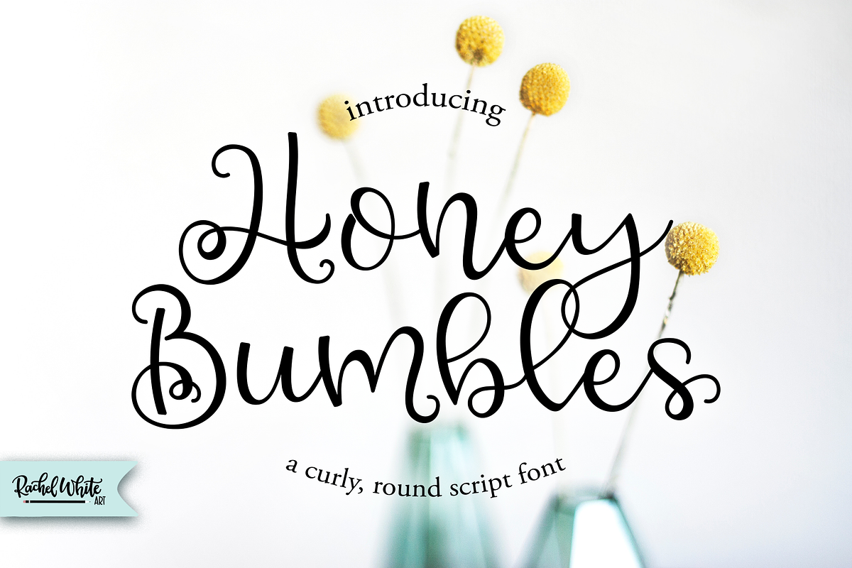 Honey Bumbles, a curly round script in Script Fonts - product preview 8
