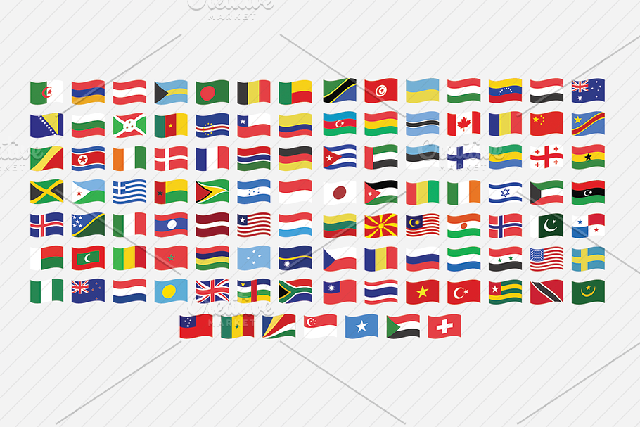 315 World Flags Set in Flag Icons - product preview 8