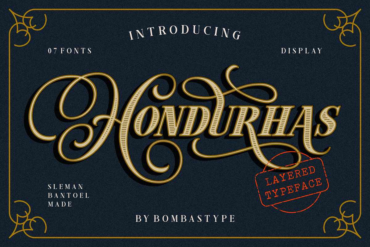 Hondurhas Layered in Outline Fonts - product preview 8