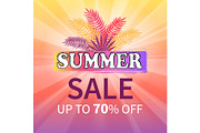 Summer Sale up to 70% off Colorful Illustration