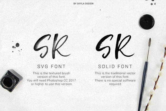SpringRain SVG watercolor brush font in Script Fonts - product preview 2
