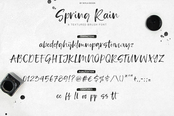 SpringRain SVG watercolor brush font in Script Fonts - product preview 6