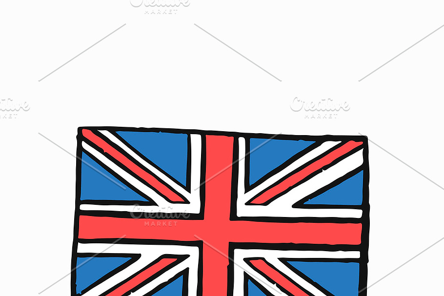Flag of United Kingdom illustration
