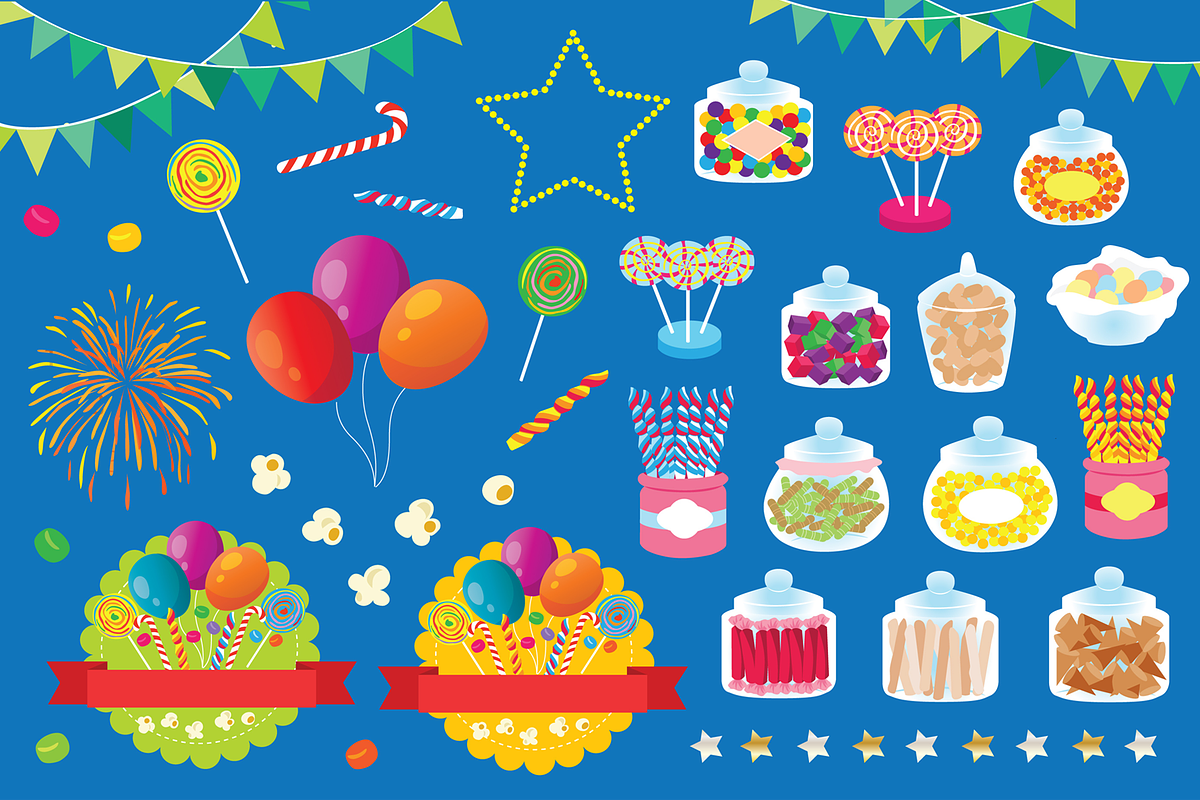 Party Stuff Vector Illustration in Illustrations - product preview 8