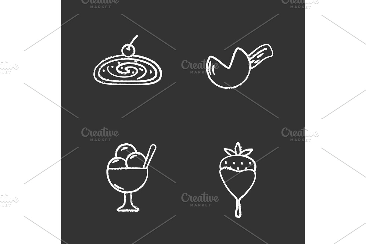 Confectionery chalk icons set in Graphics - product preview 8