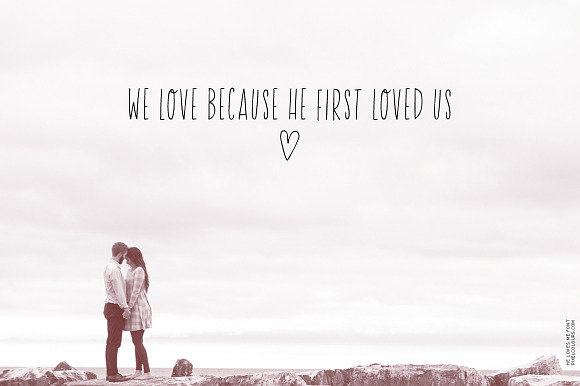 He Loves Me Skinny Font in Love Fonts - product preview 1