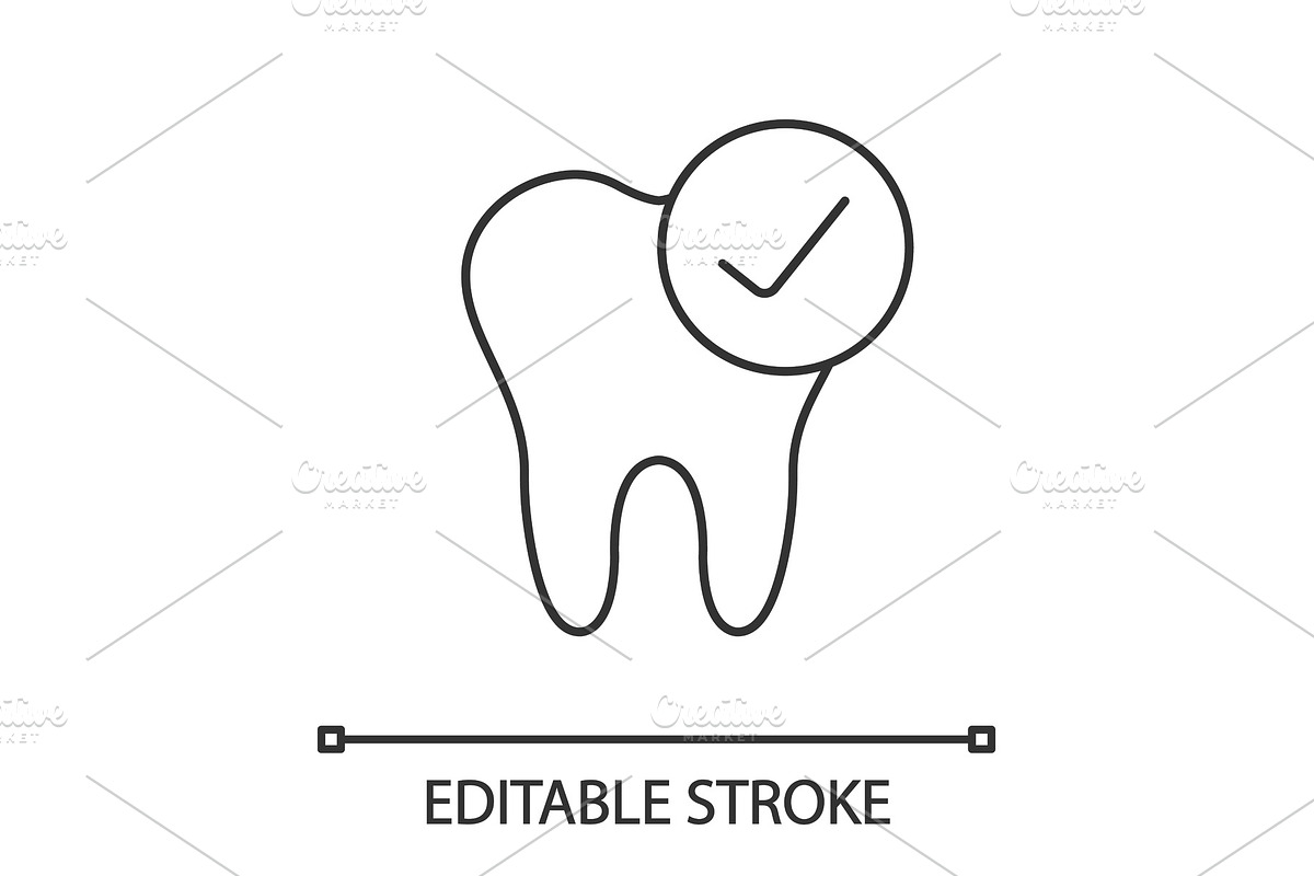 Healthy teeth linear icon in Graphics - product preview 8