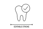 Healthy teeth linear icon
