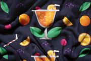 Orange Juice Illustrations + Pattern