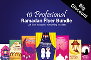 10 Ramadan Iftaar Flyers Bundle