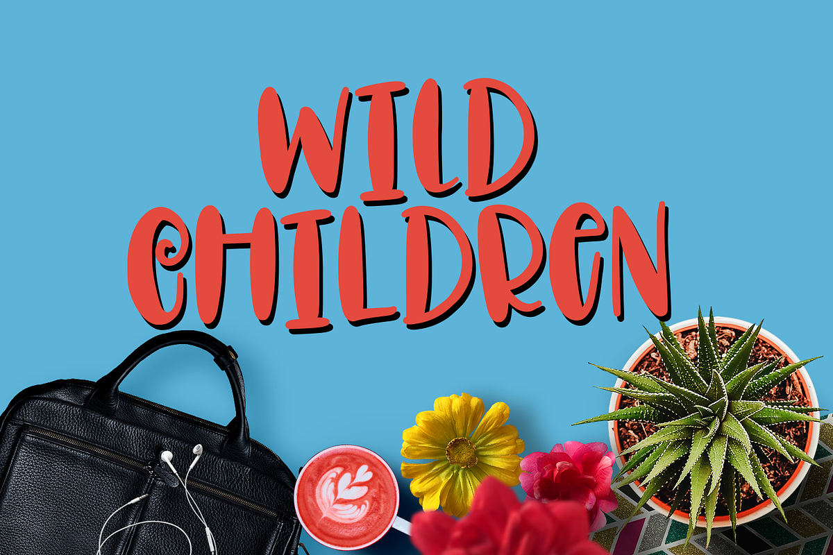 Wild Children - Hand Lettered Font in Display Fonts - product preview 8