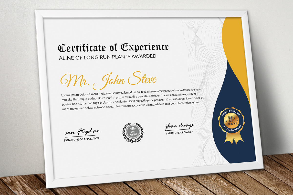 Certificate Template Word Format in Stationery Templates - product preview 8