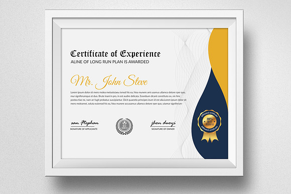 Certificate Template Word Format in Stationery Templates - product preview 1