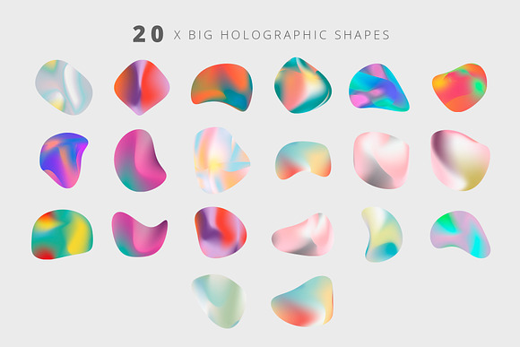 Holographic backgrounds and shapes in Textures - product preview 4