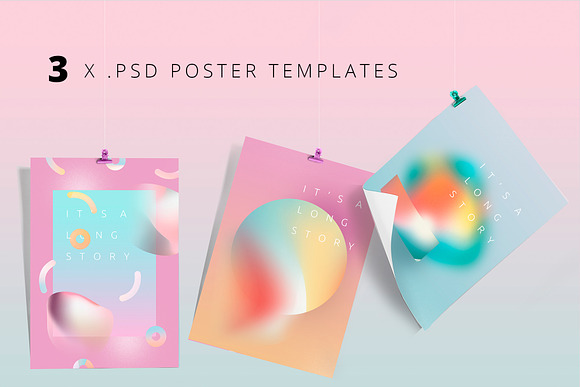 Holographic backgrounds and shapes in Textures - product preview 5