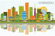 Chengdu China Skyline 