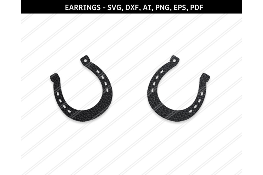 Horseshoe Earrings svg,dxf,eps,pdf