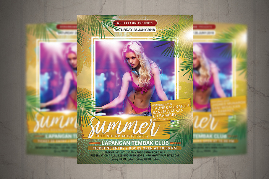 Summer Flyer / Poster in Flyer Templates - product preview 8