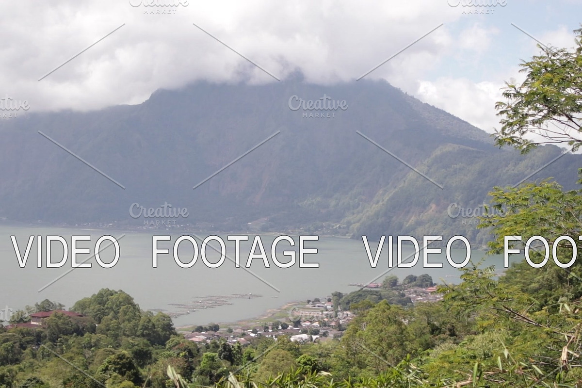 Volcano Batur on a trpoical island of Bali, Indonesia. in Graphics - product preview 8