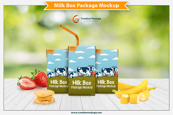 Milk Box Package Mockup in Product Mockups - product preview 6