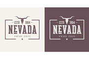 Nevada state textured vintage vector t-shirt and apparel design,