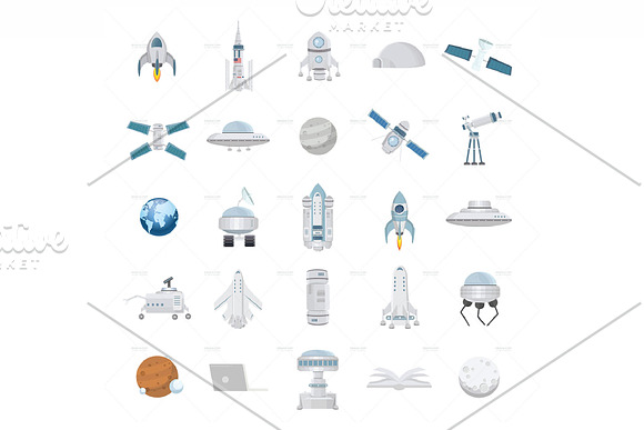 Space Man Character V.1 Clip Art Set in Illustrations - product preview 10