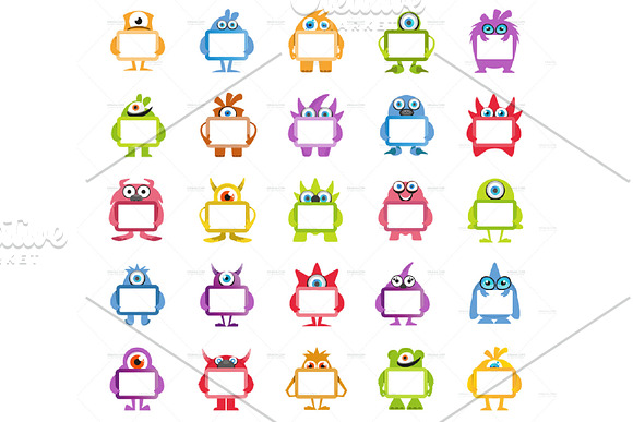 Monster Character V.2 Clip Art Set in Illustrations - product preview 12