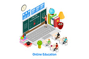 Online Education Concept Card