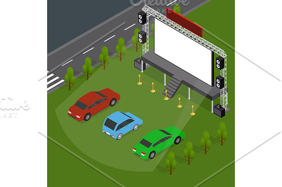 Open Air Cinema Concept Card in Illustrations - product preview 1