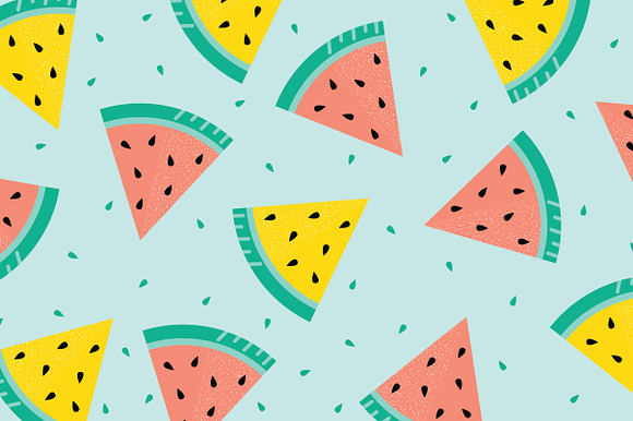 Vector Watermelon Slices in Illustrations - product preview 2