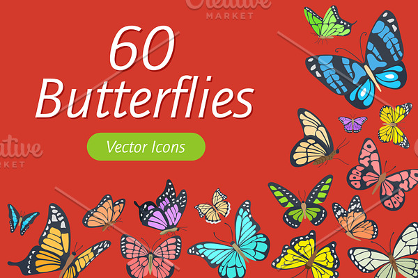 Butterflies Vector Icons