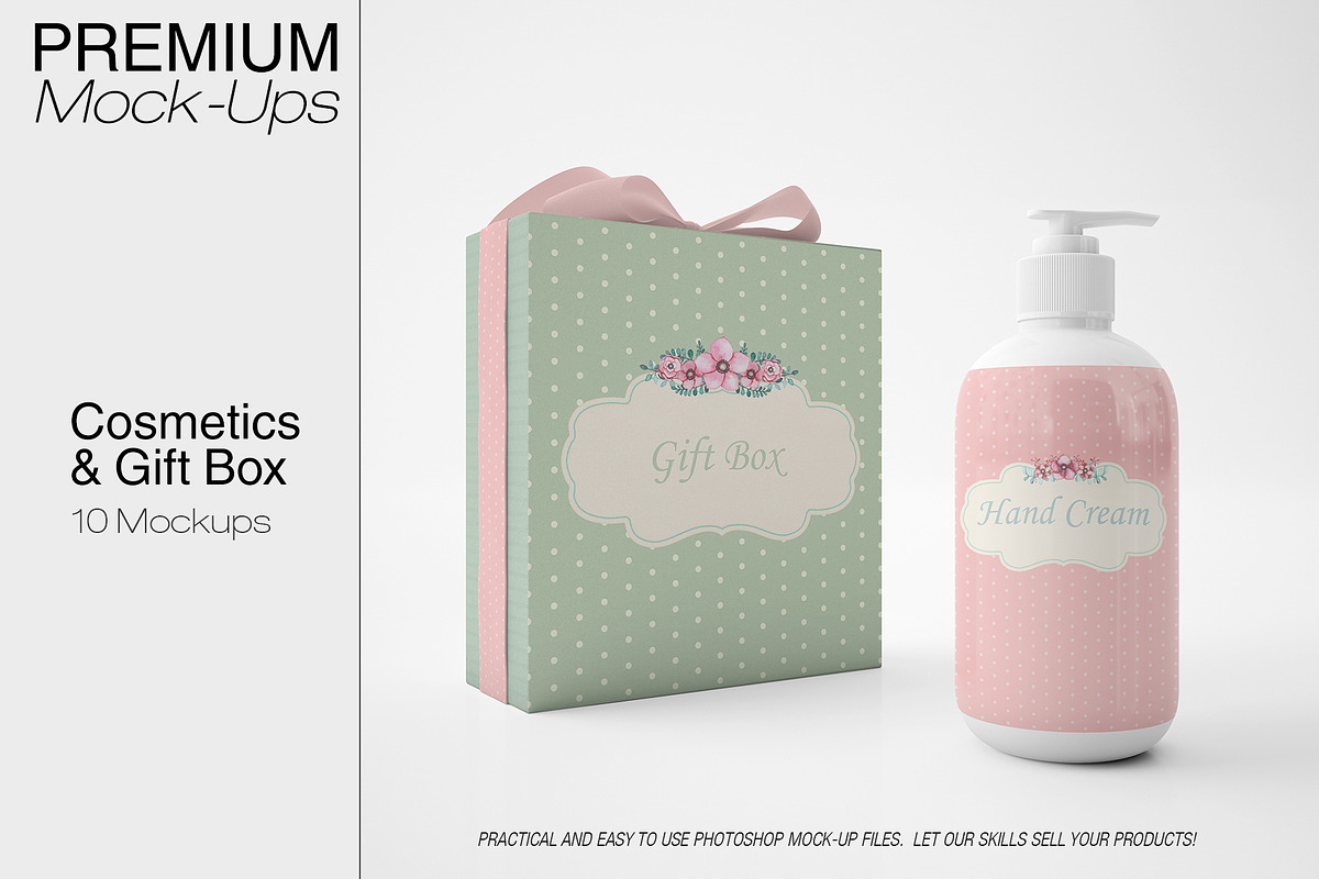 Cosmetics & Gift Box Set in Product Mockups - product preview 8