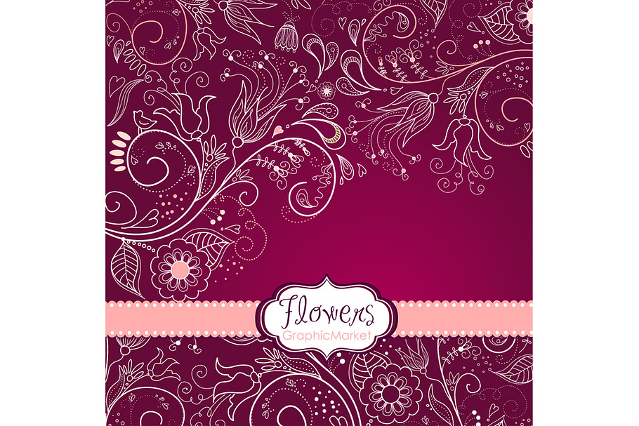 8 Flower Designs floral border in Illustrations - product preview 8
