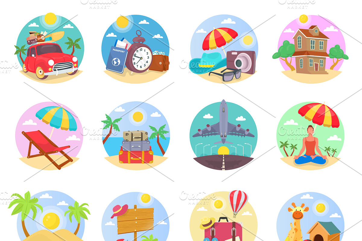 Summer and Holidays Illustrations in Illustrations - product preview 8