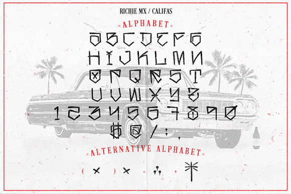 Califas (Tattoo Font) in Script Fonts - product preview 1