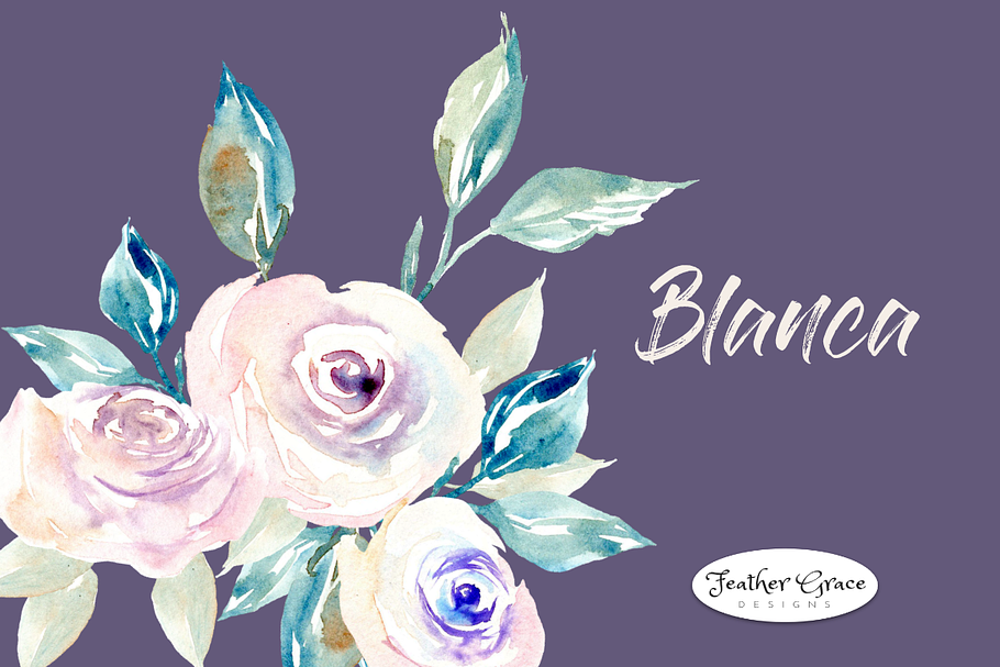 White Flowers & Roses in Illustrations - product preview 8