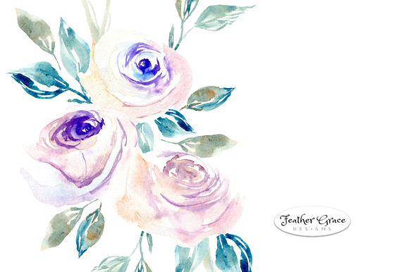 White Flowers & Roses in Illustrations - product preview 1
