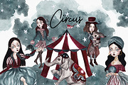 Circus Halloween Watercolor Set